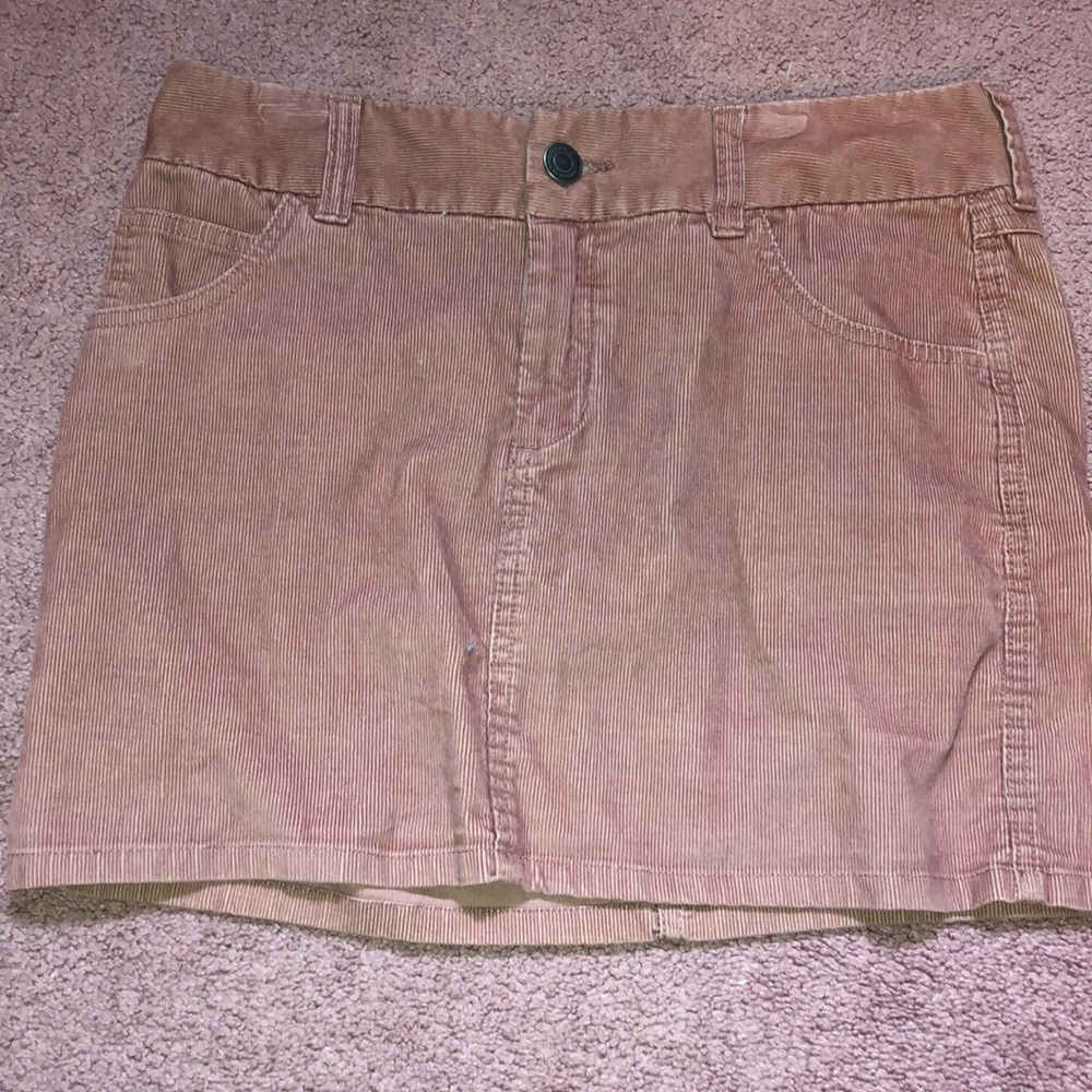 Pink Corduroy Skirt